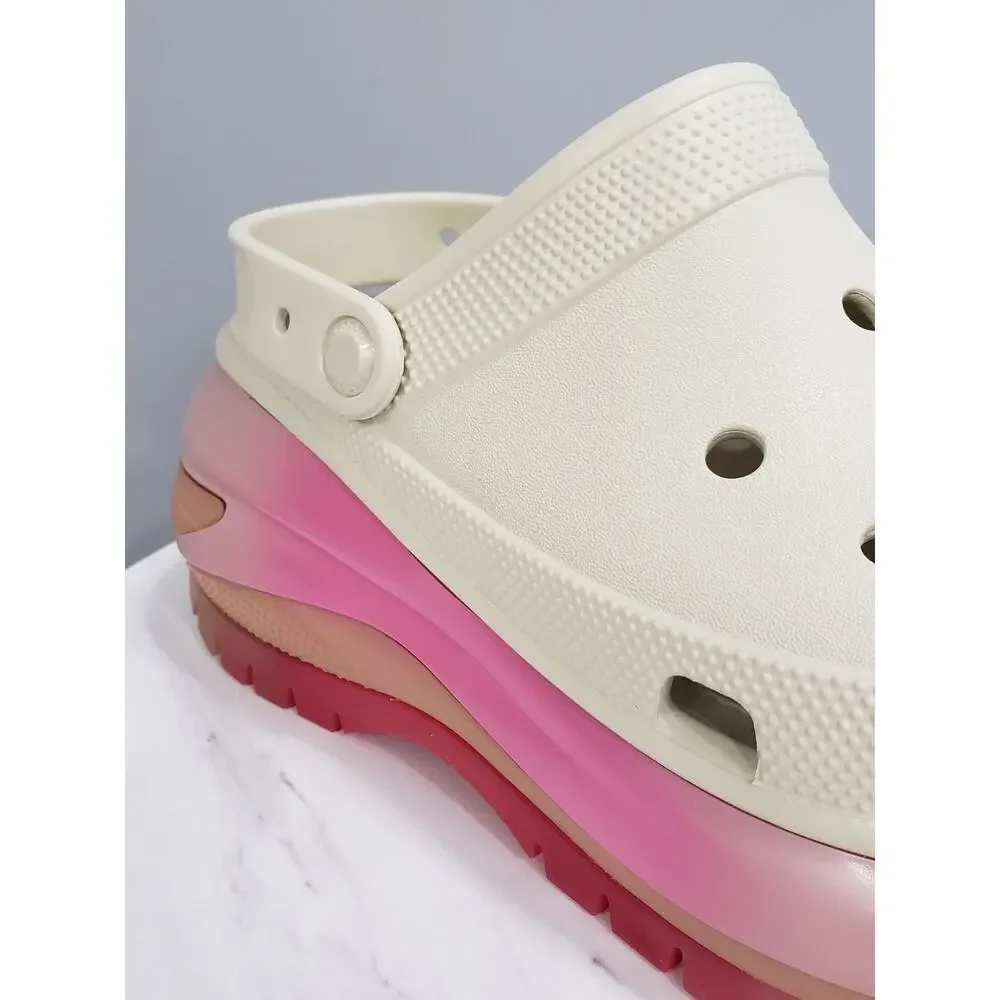 NEW WOMENS 11 - Unisex‎ Crocs Mega Crush Colordip Clog 208988-2Y3 High Heel